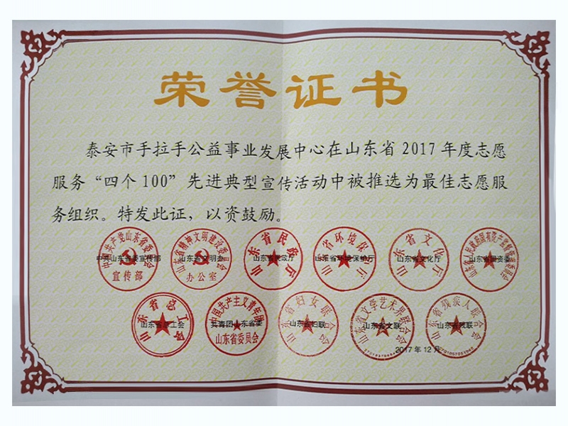 2017年度最佳志愿者服务组织